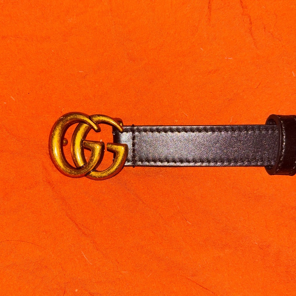 Gucci Dark Brown Belt with Gold GG Buckle - Picture 2 of 4